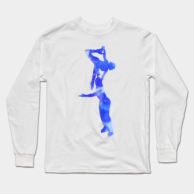 Figure skating pair lift Long Sleeve T-Shirt by Becky-Marie